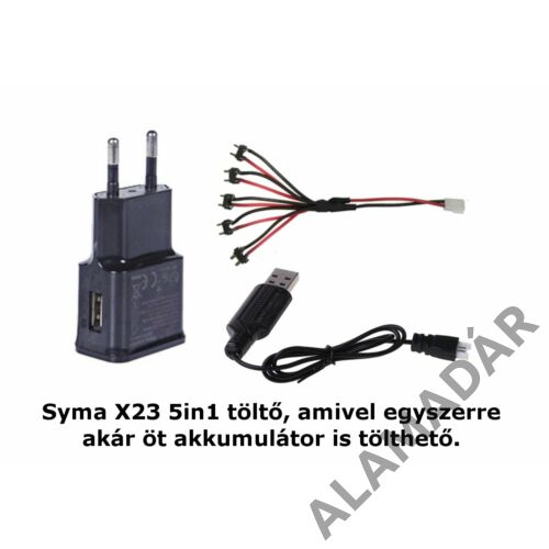 Syma X23-X23W-21-Charger 5-1 töltő szett