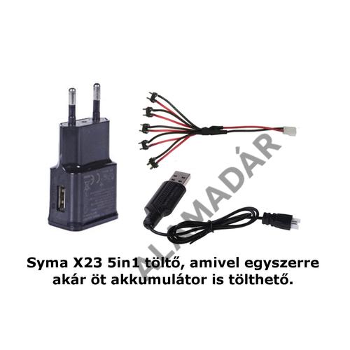 Syma X23-X23W-21-Charger 5-1 töltő szett