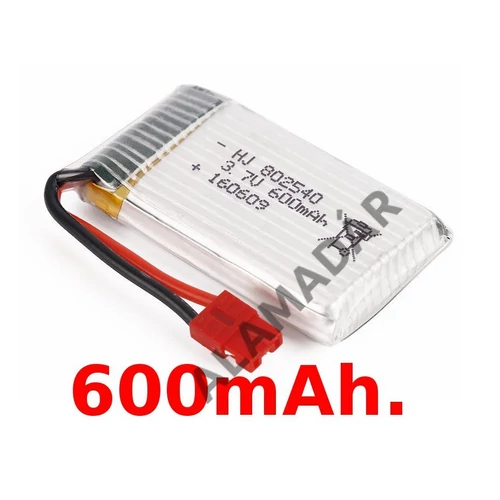 SYMA X5HC/X5HW/X5UW/X5UW-D-11-Battery 3,7V 600mAh- Akkumulátor tuning 3,7V 600mAh piros csatlakozós