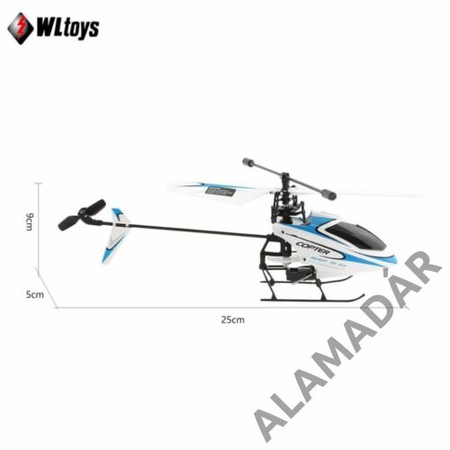 WLTOYS V911 4 csatornás mini helikopter 2 db teljes értékű szervóval és 2.4Ghz-es távirányítóval,LCD kijelzővel