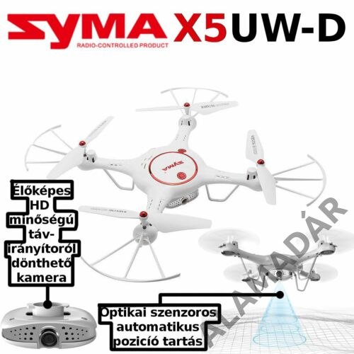 SYMA X5UW-D távról dönthető élőképes HD kamera, optikai szenzoros pozíció tartás