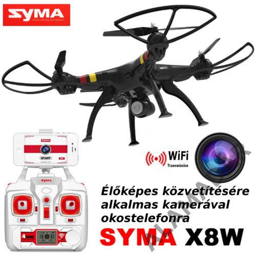 SYMA X8W Venture 4CH+ 6-tengelyes giroszkóp+FPV CAM +2,4GHz (LCD) digitális kijelző