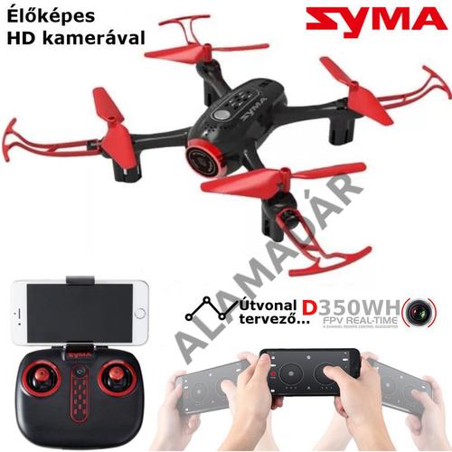 SYMA X22SW drón FPV (WIFI) kamerával, automata magasság és fel-le szálló funkcióval D350WH