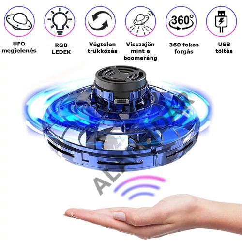 Spinner UFO játék drón föld feletti lebegő funkcióval