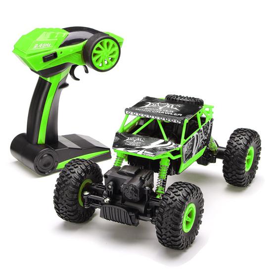 HB ROCK CRAWLER 1:18 szikla mászó autó kicsi méret, 4X4 kerék meghajtás, 2.4GHz, 15km/h zöld színű