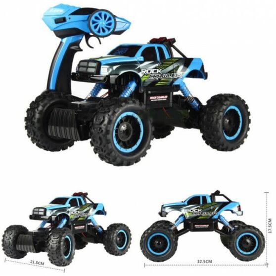 HB ROCK CRAWLER 1:14 szikla mászó autó közepes méret, 4X4 kerék meghajtás, 2.4GHz, 15km/h kék színű
