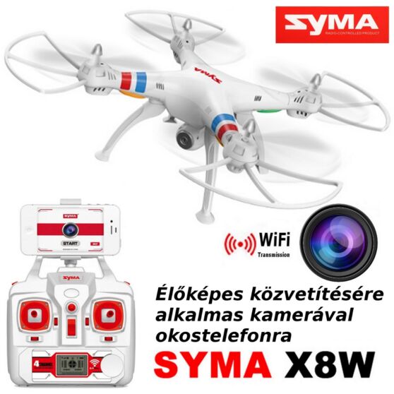 SYMA X8W Venture 4CH+ 6-tengelyes giroszkóp+FPV CAM +2,4GHz (LCD) digitális kijelző