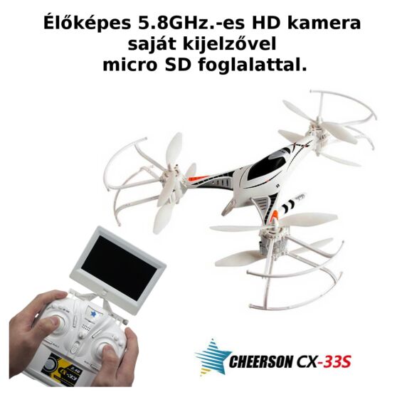 CHEERSON CX-33S élőképes saját kamerarendszerrel rendelkező drón