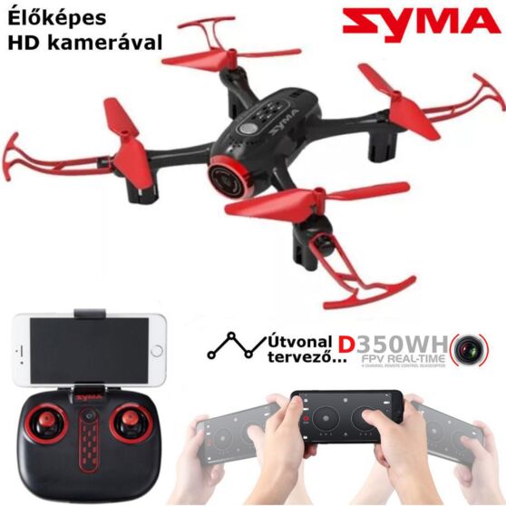 SYMA X22SW drón FPV (WIFI) kamerával, automata magasság és fel-le szálló funkcióval D350WH
