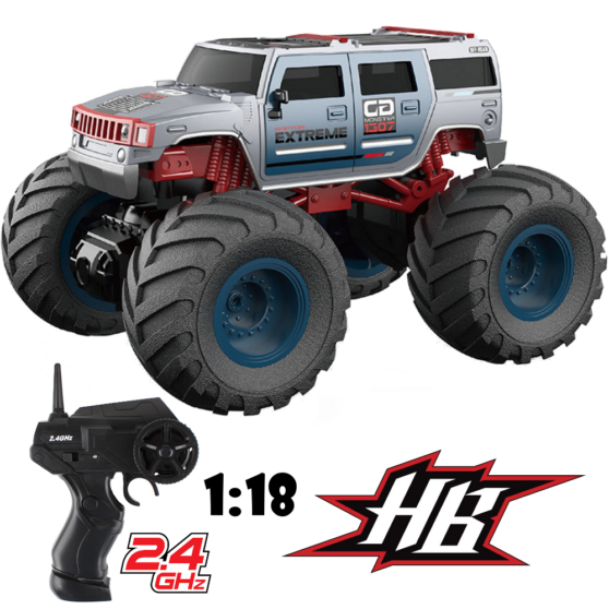 HB BIGFOOT Hummer 2.4GHz. távval Lipo akku 1:18 méretarány kék