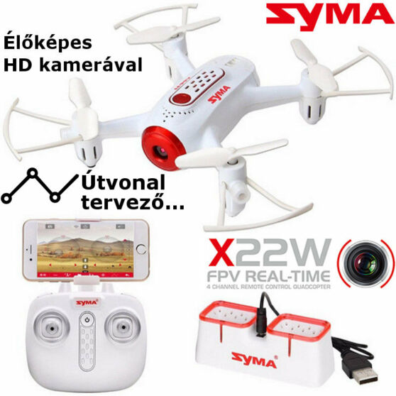 SYMA X22W drón FPV (WIFI) kamerával, automata magasság és fel-le szálló funkcióval 