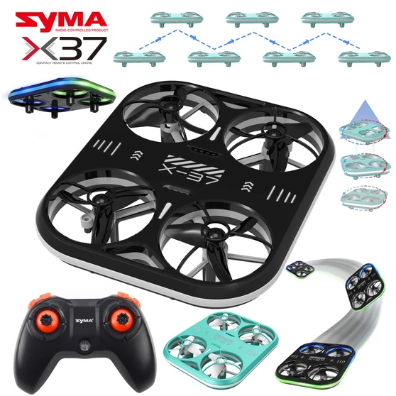 Syma X37 védőkeretes mini drón, körbe ölelő led világítással, és kaszkadőrmutatványok végtelen sokaságával...