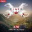 Kép 37/45 - SYMA X20 maroknyi drón automata magasság tartással és fel-le szálló funkcióval